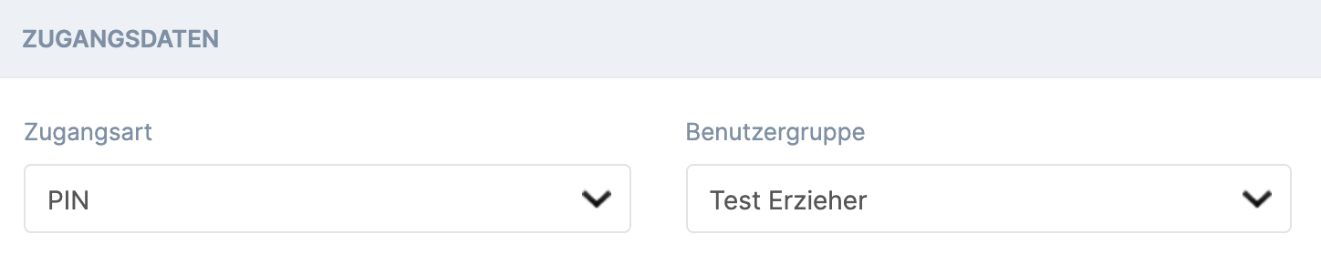 Zuordnung der Benutzergruppe im Bereich „Mitarbeiter:in"